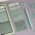 Green Sticky Notes Set - 240 Sheets Lined Pastel Self-Stick Index Tabs for Planner, Bullet Journal, Calendar (Avocado