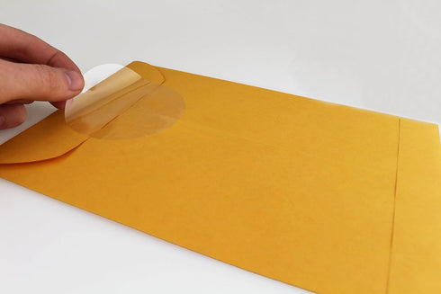 ChromaLabel 3 Inch Clear Round Wafer Seals, 250 Labels per Roll