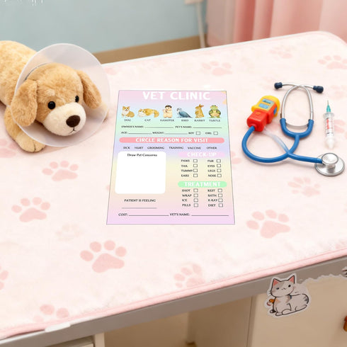 4x6 Inch 60 Kids Pretend Play Notepads Imaginative Role Play Bundle Police Role Play Notepad Restaurant Role Play Pad