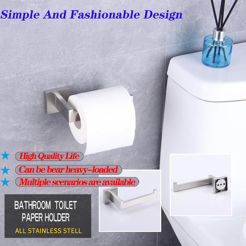 FG1605-LS GERZWY Toilet Paper Holder Paper Towel Dispenser Tissue Roll Hanger Wall Mounted Brushed Stainless Steel