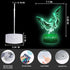 MARZIUS 3D 16 Dragon Illusion LED Table Decor Lamp Night Light with Greeting Card, Colors Change, Remote Control