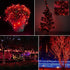 Outdoor Solar String Lights, 2 Pack 33ft 100L Red Copper Fairy Lights, 8 Modes Twinkle Decor for Christmas Wedding Party
