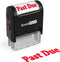 ExcelMark Past Due Self Inking Rubber Stamp - Red Ink (Stamp Only)