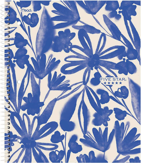 Five Star Spiral Notebooks + Study App, 2 Pack, 1 Subject, College Ruled Paper, 11" x 8-1/2"