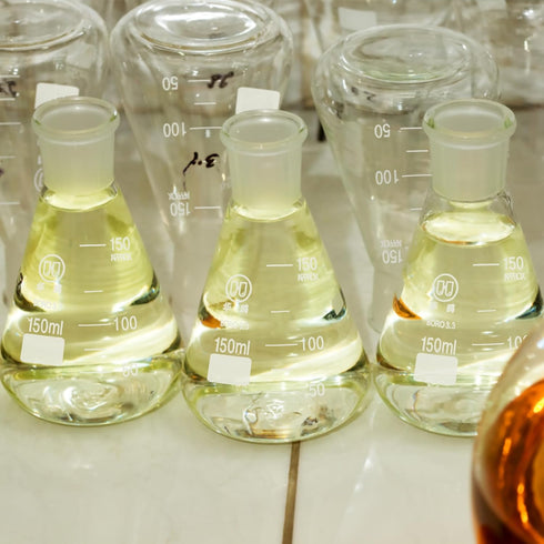 Scientific 150ml Erlenmeyer Conical Flasks Set - Graduated 3.3 Borosilicate Glass with Ground Glass Stoppers, Pack of 3