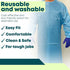 Reusable Isolation Gowns - Fluid Resistant Polyester, 10-Pack, Protective Washable PPE for Medical Facilities, Green