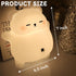 FRDEV 3-Level Dimming, 30-Min Tummy, Bear Night Light for Nursery, Rechargeable Soft Silicone Baby Night Lamp
