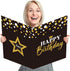 Jumbo Birthday Card, Giant Guest Book for Happy Birthday Party Decorations, Gifts for Office Teacher - Large 14 x 22