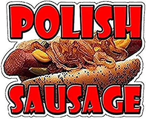 Polish Sausage Concession Decal Stand Trailer Food Sign