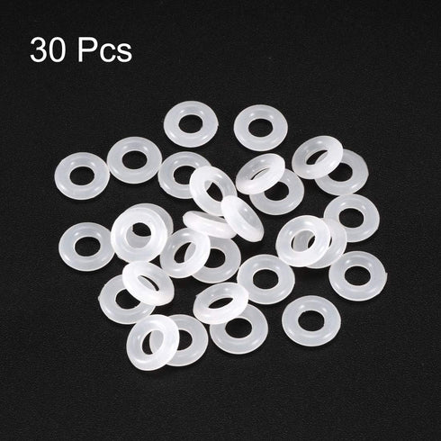 uxcell Silicone O-Rings, 9mm OD 4.2mm ID 2.4mm Width VMQ Seal Gasket for Pipe Repair, Pack of 30