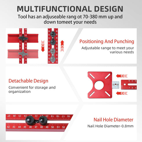 4 1 in Router Milling Groove Bracket,Cabinet Hardware Jig and Router Guide,Adjustable Router Circle Cutting Guide
