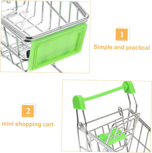 Compact Rolling Mini Shopping Cart - Versatile Office Organizer