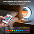 Lexvoltrix Dimmable RGB Moon Table Lamp with Clock Display, Bluetooth Speaker, LED Night Light with Music Mode & Scene