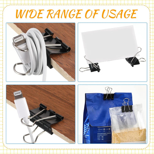 Jetec 500 Pieces Medium Binder Clips, Metal Paper Clamps for Teachers Students Classroom Office Supplies (1 Inch, Black)