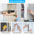 Self-Stick Adhesive Cabinet Handles - 6" Stainless Steel No-Drilling Handles for Cabinet Door, Window, Drawer &
