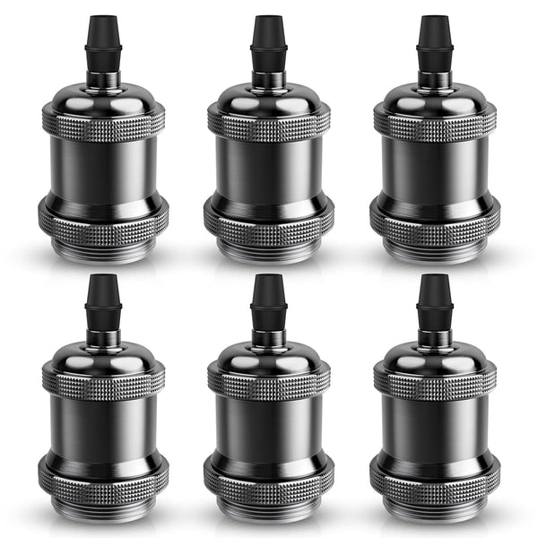 DiCUNO E26 Vintage Lamp Socket, Edison Pendant Light Socket Replacement, Antique Retro