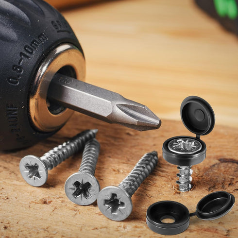 Zhengmy 48 Set 3 Inch 304 Shutter Fasteners Shutter Pins Screws and Caps Bulk Metal Stainless Steel Screws with Vinyl