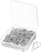 MECCANIXITY 50 Pieces Drop-Shaped Metal Paper Clips 1.3 Inch Silver Tone for Organizing Office Home Crafts