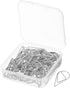 MECCANIXITY 50 Pieces Drop-Shaped Metal Paper Clips 1.3 Inch Silver Tone for Organizing Office Home Crafts
