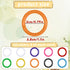 Aysatogc 50Pcs 0.78'' 10 Loose Leaf Binder Rings, Colorful Plastics Loose Leaf Book Rings Small Book Notebook Paper