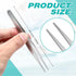 10 Pcs Stainless Steel Tweezers, Long Tweezers with Flat Round Tip for Hair Removal and Electrical Repair