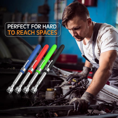 4 Pcs Telescoping Magnet Pickup Tool, Extendable Magnetic Sticks for Practical Gifts for Men