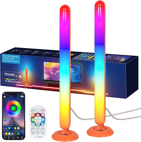 Borllyem Smart ICRGB LED Lights Bars, TV Backlight with Double Light Beads, App