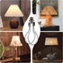 Lamp Shade Holder, Clip On Lampshade Adapter with Finial and Levellers, Spring Clip for Light Bulb (Antique Brass)