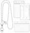 Blulu Retractable Badge Reel Lanyard with 3 ID Holders, Stainless Steel Beaded Chain Necklace