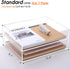 Paper Letter Tray Organizer, Acrylic Stackable Desk Organizer for Office Supplies, 2 Tier Clear Tray for Files and