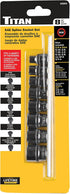 8-Piece 3/8-Inch Drive SAE Spline Socket Set Titan 15203