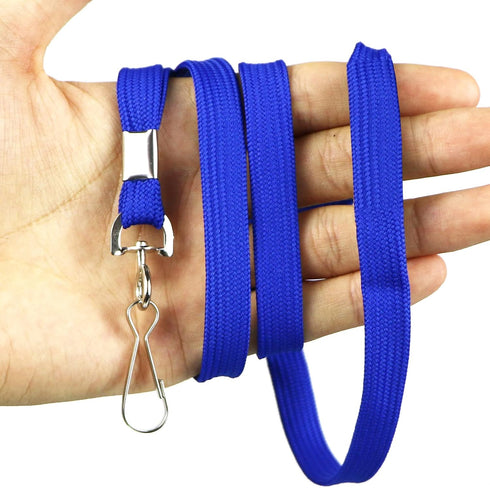 Bird Fiy Bulk Lanyard, 32" Flat Lanyards with Swivel Hook Attachment (Blue)