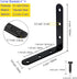 4 4" 4" 90 100x100mm Pcs Black L Bracket Corner Braces Stainless Steel x Shelf Bracket for Wood, Shelves, Furniture