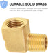 SUNGATOR 1/4 Inch Brass Elbow Fittings, 90 Degree Male × Female Barstock Street Pipe Connectors for Air Compressor (2