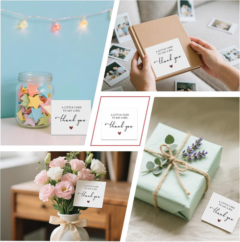 Nogeqi 50 3.46 2.99 Inches Pcs Thank You Notes Small Bulk Thank You Cards Small Business for Wedding Graduation