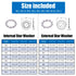 Hilitchi 400-Pcs Assortment Kit of 304 Stainless Steel External Internal Tooth Star Lock Washers - M2 M3 M4 M5 M6 M8