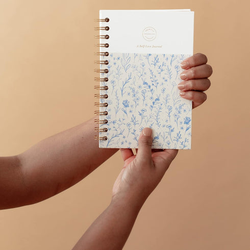 Promptly Journals A Self-Love Journal: 52 Weeks of Affirmation (Wildflower, Linen/Leatherette) | Stress Relief Journal