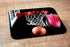 Sport Rectangle Gaming Mousepad - Basketball with Hoop Black Mouse Pad for Computer Desk Laptop Office 9.5 x 7.9 Inch