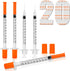1ml 30G 5/16" 8mm Syringe, U-100 Lab Supplies, Individually Wrapped 20 Pack
