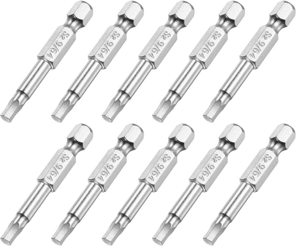 uxcell 9/64" Magnetic Hex Head Screwdriver Bit, 1/4" Hex Shank, 2" Length, S2 Steel Power Tool, 10 Pcs