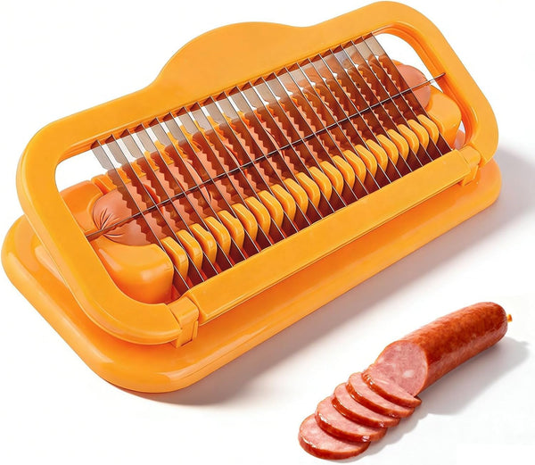 Kukyller Hot Dog Slicing Tool, Stainless Steel Sausage Cutter Hot Dog Slicer Sausage
