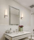 XiNBEi Lighting ADA Wall Sconce, Opal Cylinder Glass in Brushed Nickel, Bathroom Vanity Light for Living Room