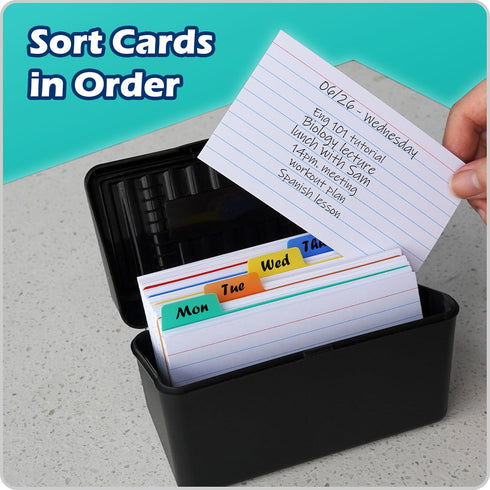 Olivo Plastic Index Card Dividers 3x5 Poly Set with 1/5 Cut Tabs for A-Z Alphabet, 30 Pack