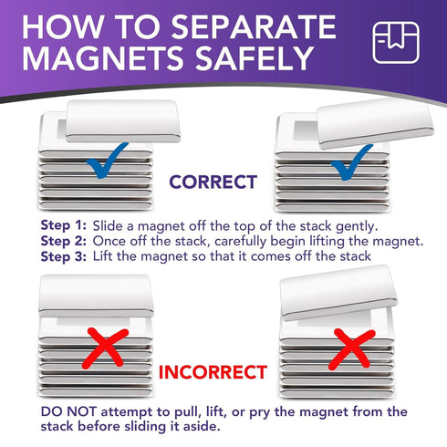 DIYMAG Powerful Neodymium Square Magnets, Strong Permanent Rare Earth Magnets for Fridge, DIY, Building, Science,