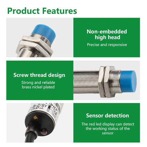 Capacitive Proximity Sensor Switch LJC18A3-B-Z, M18, DC10-30V, 300mA, 10mm Detecting Distance, 3 Wire (PNP_Normally