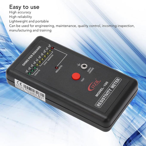 Digital Surface Resistance Tester for Precise Static Electricity Measurement and Surface Resistivity