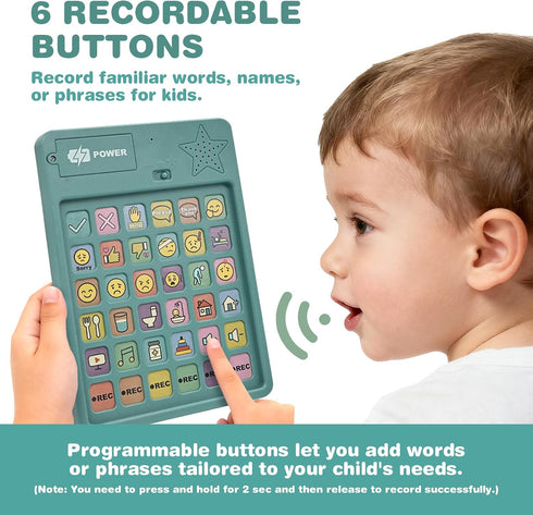 Xylira Communication 36 Preset 6 AAC Device for Autism & Nonverbal Kids and Adults, Tool for Home & School Buttons