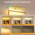 16.54 Inch 3 Dimmable Joossnwell Touch Control Picture Light, Gold Rechargeable Battery Wall Sconce, Magnetic CCT Art