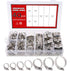 Hose Clamp Kit - 40 Piece 307 Stainless Steel Assortment, 6-38mm Adjustable Pipe Clamps for Automotive and Plumbing