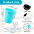 Seajan 2 Pcs Cute Floating Bucket Pencil Case Holder for Office Classroom Desk Accessories, Black and Blue